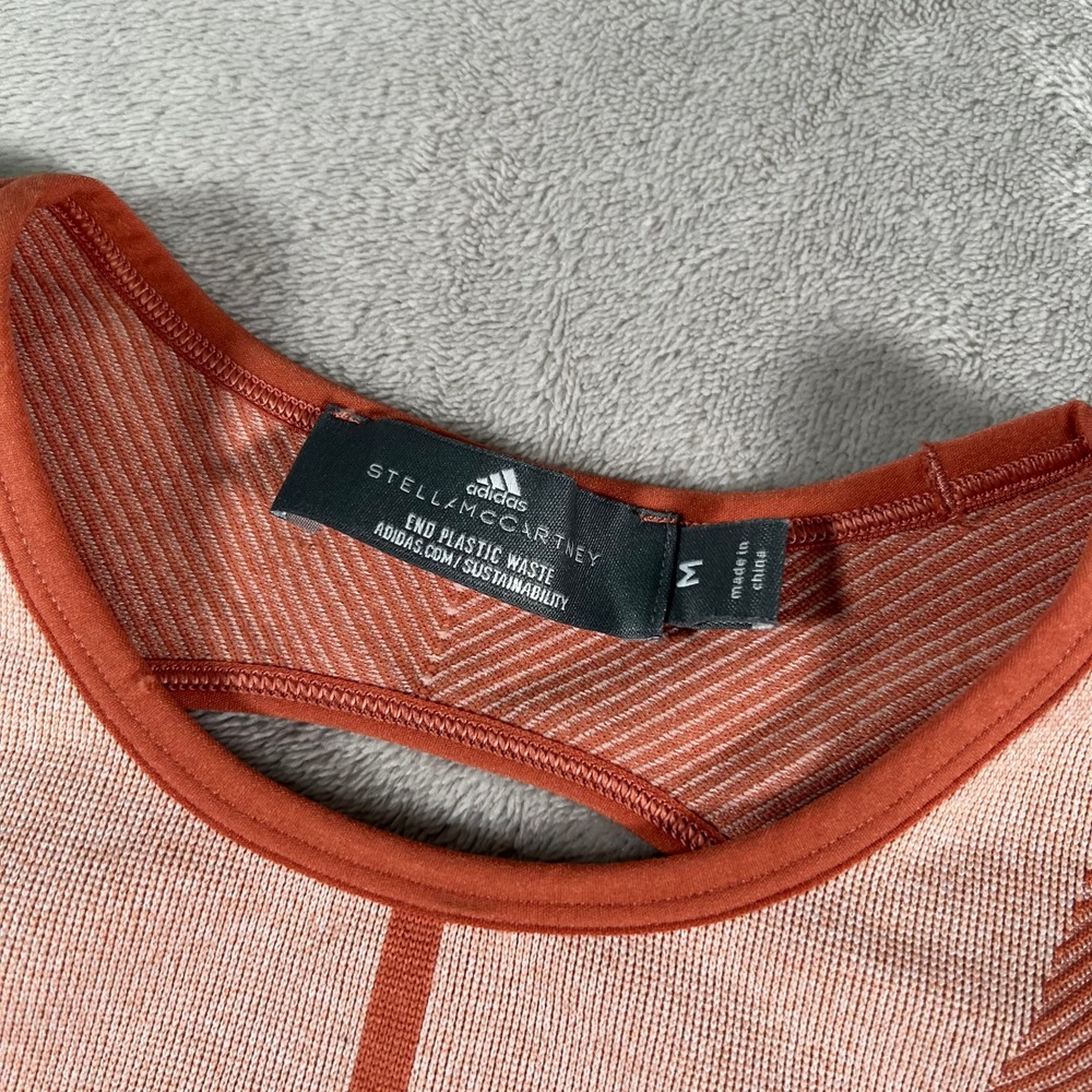 Adidas Stella McCartney True Strength Seamless Crop Top Red Women's Size Medium - Picture 6 of 9